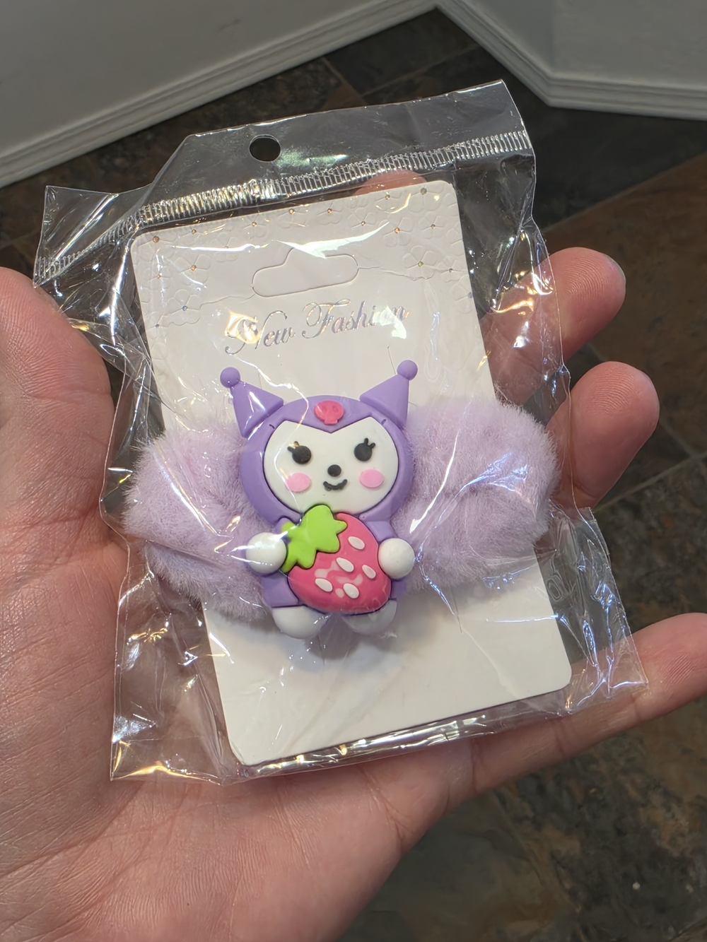 Sanrio Kuromi Strawberry Plush Alligator Hair Clip